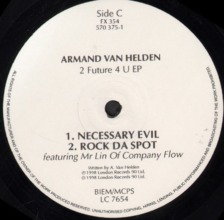 ARMAND VAN HELDEN - 2 Future 4 U EP (Only Side C / D )