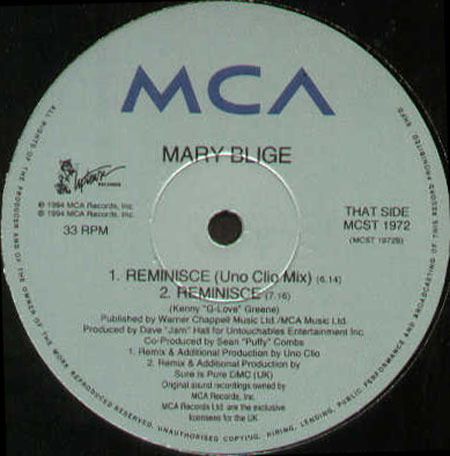 MARY J. BLIGE - My Love / Reminisce