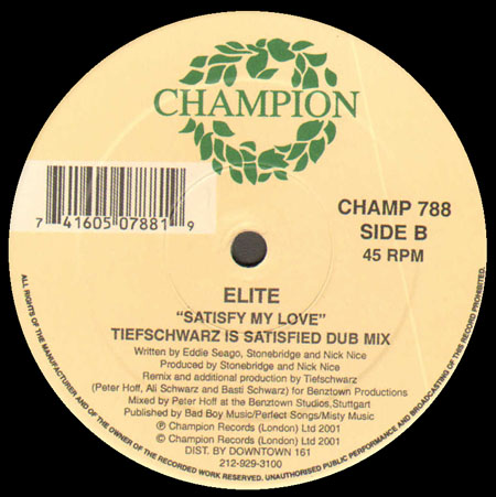 ELITE - Satisfy My Love (Tiefschwarz Rmxs)