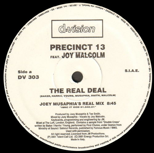 PRECINCT 13 - The Real Deal , Feat. Joy Malcom