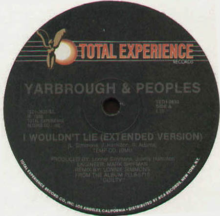 YARBROUGH&PEOPLE - I Wouldn't Lie