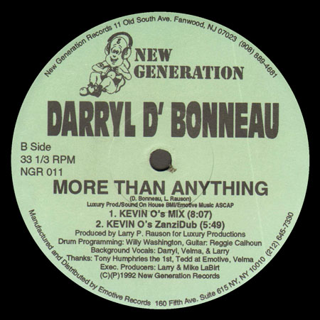 DARRYL D'BONNEAU - More Than Anything 