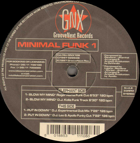 MINIMAL FUNK - Minimal Funk 1