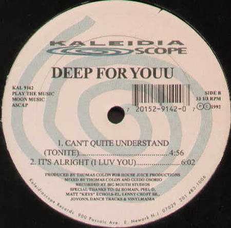 DEEP FOR YOUU - Wild Saxx / Can't Quite Understand / It's Alright