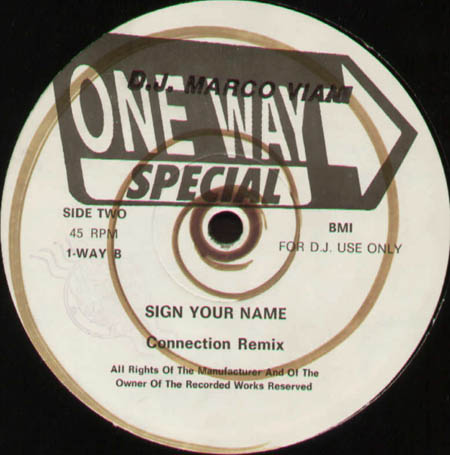 RENATO ZERO / TERENCE TRENT D'ARBY - Madame House (Edit 88) / Sign Your Name (Connection Remix)