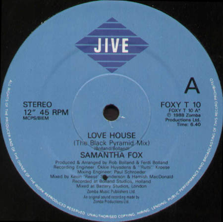 SAMANTHA FOX - Love House