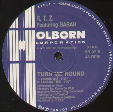 R.T.Z. - Turn Me Around, Feat. Sarah