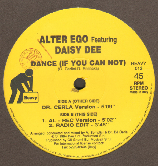 ALTER EGO - Dance (If You Can Not), Feat. Daisy Dee