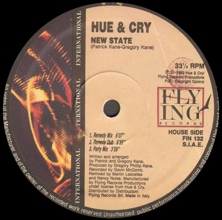 HUE & CRY - New State