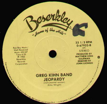 GREG KIHN BAND - Jeopardy