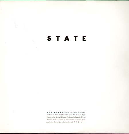 NEW ORDER - State Of The Nation