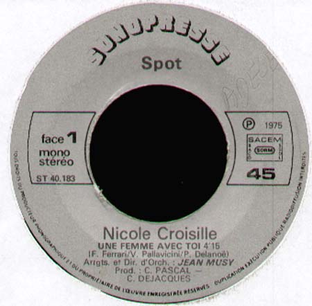 NICOLE CROISILLE - Une Femme Avec Toi