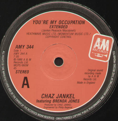 CHAZ JANKEL - You're My Occupation, Feat. Brenda Jones