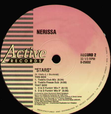 NERISSA - Stars (Todd Terry  Rmx) ONLY RECORD 2