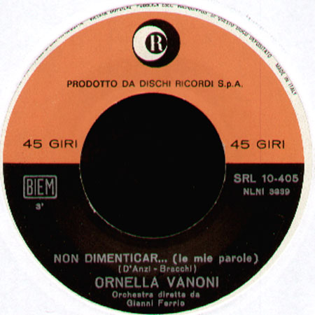 ORNELLA VANONI - Non Dimenticar / Fra Tanta Gente