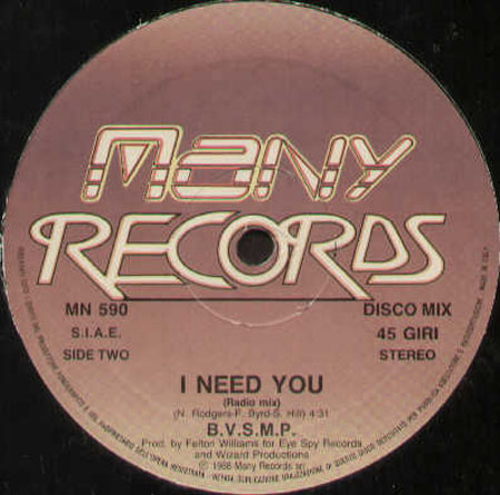 B.V.S.M.P. - I Need You