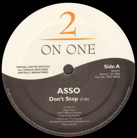 ASSO / THE GONG'S GANG - Don't Stop / Gimme Your Love
