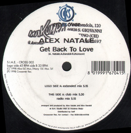 ALEX NATALE - Get Back To Love