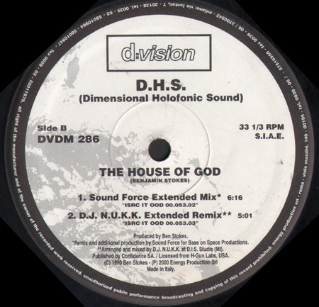DHS - House Of God (2001 Remixes) 