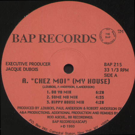 UNKNOWN ARTIST - Chez Moi (My House)