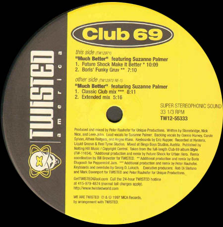 CLUB 69 - Much Better, Feat. Suzanne Palmer (Boris Dlugosch , Peter Rauhofer Rmxs)