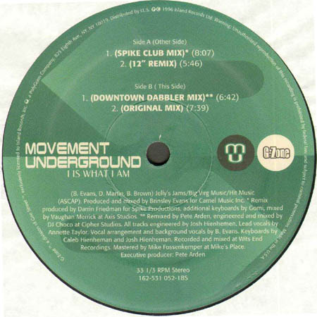 MOVEMENT UNDERGROUND - I Is What I Am