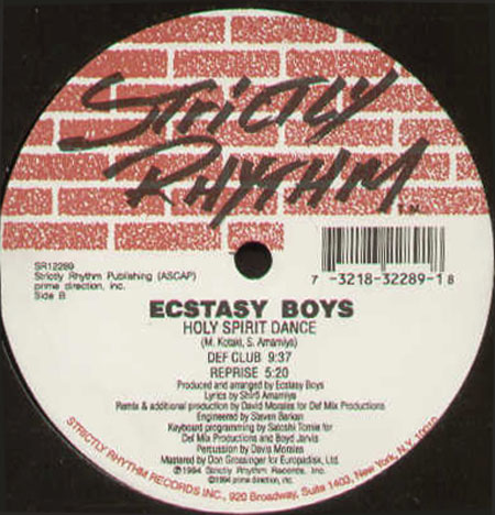 ECSTASY BOYS - Holy Spirit Dance (David Morales Rmx)