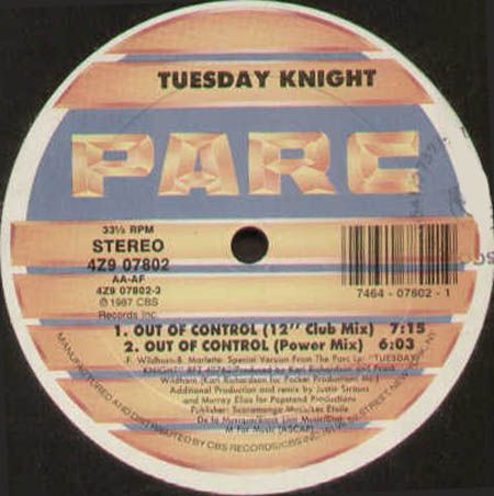 TUESDAY KNIGHT - Out Of Control