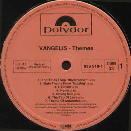 VANGELIS - Themes