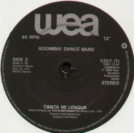 GOOMBAY DANCE BAND - A Typical Jamaican Mess  / Canta Mi Lengua 