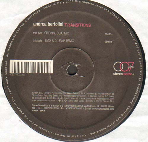 ANDREA BERTOLINI - Transitions