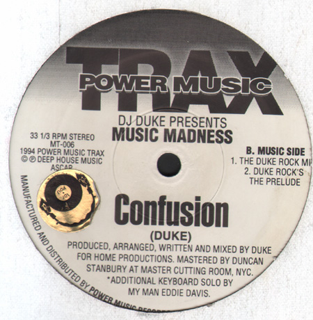 DJ DUKE - Confusion, Presents Music Madness