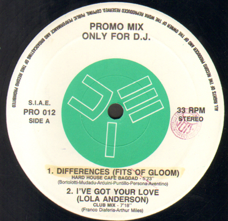 VARIOUS (FITS OF GLOOM / LOLA ANDERSON / VINEGAR) - Promo Mix 12 (Differences / I've Got Your Love / Fungy Rhythm)