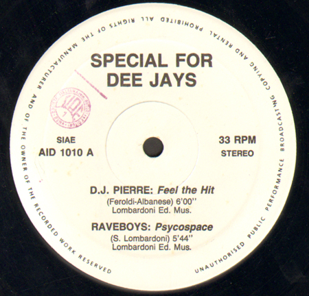 VARIOUS (DJ PIERRE / RAVE BOYS / IKE & TINA / LOST TRIBE OF THE LOST MINDS OF THE LOST VALLEY) - Special For Dee Jays 10 (Feel The Hit / Psyco Space / Touch Me Now / Que Viva Mexico)