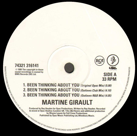 MARTINE GIRAULT - Been Thinking About You