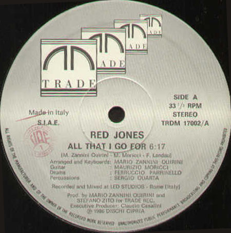 RED JONES - All That I Go For