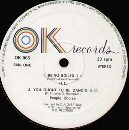 VARIOUS (HUMAN LEAGUE / PEOPLE CHOICE / ASHFORD & SIMPSON / CROWN HEIGHTS AFFAIR) - Being Boiled / You Ought To Be Dancin / Found A Cure / You Gave Me Love