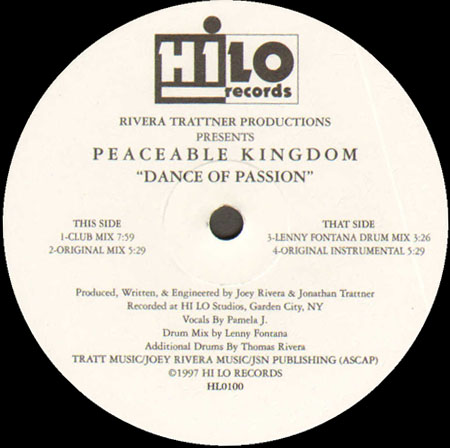 RIVERA AND TRATTNER - Dance Of Passion - Pres. Peaceable Kingdom (Lenny Fontana Rmx)