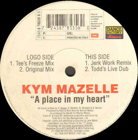 KYM MAZELLE - A Place In My Heart (Todd Terry Rmxs)