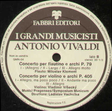 ANTONIO VIVALDI - Concerto Per 2 Corni Da Caccia