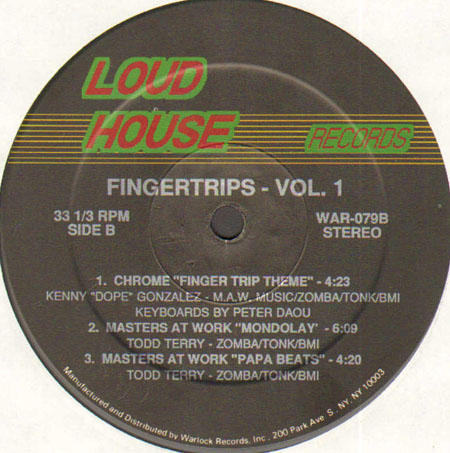 VARIOUS (HARDHOUSE / SWAN LAKE / CHROME / MASTERS AT WORK) - Fingertrips Vol. 1