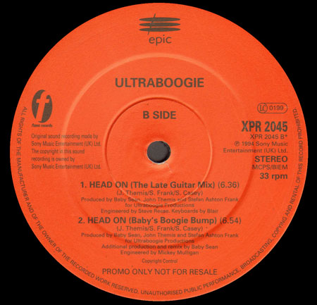 ULTRA BOOGIE - Head On (Johnny Vicious Rmx)