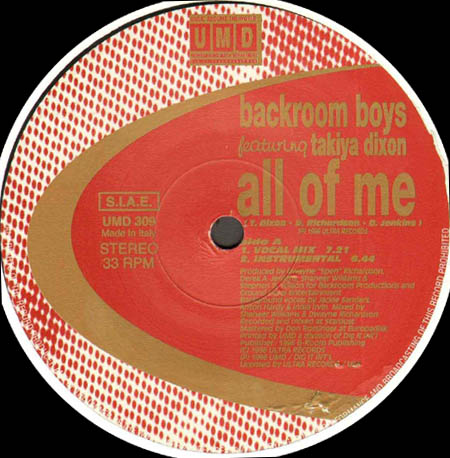 BACKROOM BOYS - All Of Me, Feat. Takiya Dixon