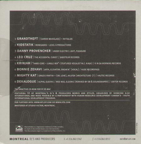 VARIOUS (GRANDTHEFT / KIDSTATIK / LEO CRUZ / KRINJAH...) - Compilation 2001