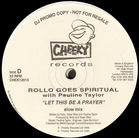 ROLLO GOES SPIRITUAL  - Let This Be A Prayer, With Pauline Taylor (Double Pack Promo)