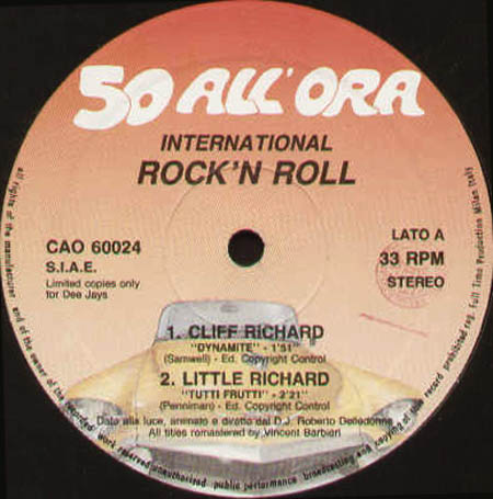 VARIOUS (CLIFF RICHARD,LITTLE RICHARD,JOHNNY OTIS,FATS DOMINO) - 50 All'Ora - I Ballabili Degli Anni '50 (Dynamite  / Tuttifrutti / Telephone Baby / Blue Berry Hill)