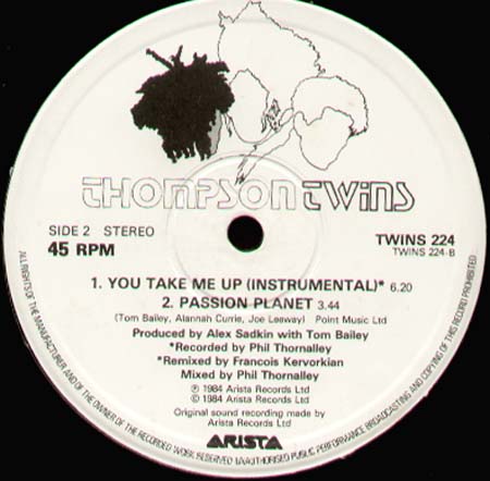 THOMPSON TWINS - You Take Me Up (U.S. 12 - F.Kervorkian Rmx)