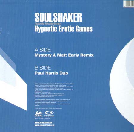 SOULSHAKER - Hypnotic Erotic Games, Feat. Lorraine Brown (Paul Harris , Mystery & Matt Early Rmxs)