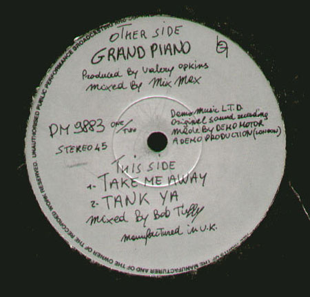 DEMO MOTOR - Grand Piano / Take Me Away / Tank Ya