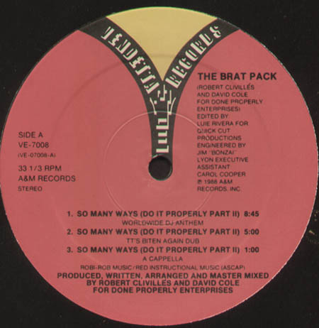 THE BRAT PACK - So Many Ways (Do It Properly Part II)